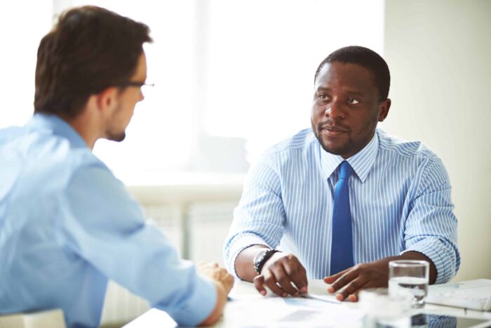 Two person meeting about their future plan