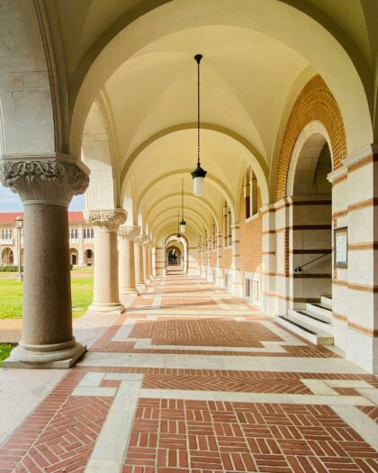 Stone archway at Rice University in Houston Texas